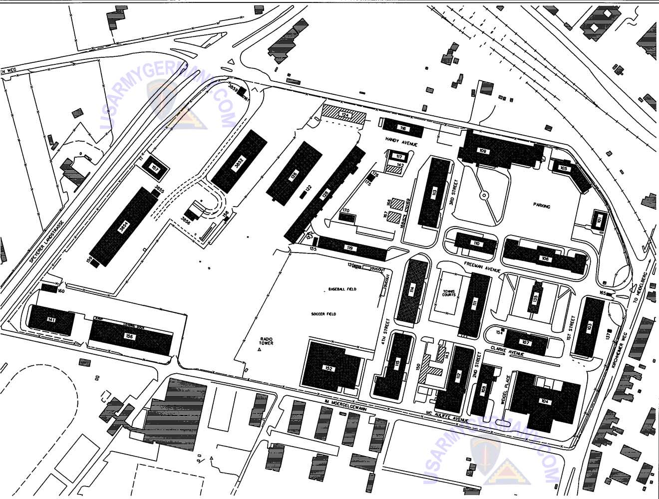 USAREUR Installation Maps Patton Bks 2003